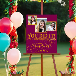 Red Gold Graduation Multi Photo Keepsake