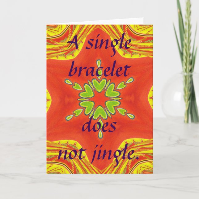 Red Gold Green Mandala Art Print Card (Front)