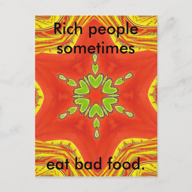 Red Gold Green Mandala Art Print Postcard (Front)