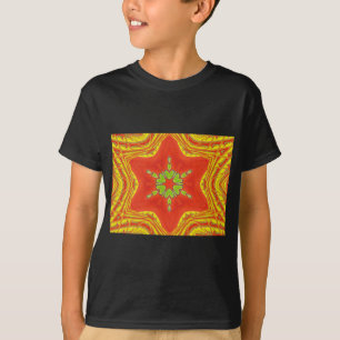 Red Gold Green Mandala Art Print T-Shirt