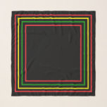 Red Gold Green Rasta Flag Coloured Black Scarf<br><div class="desc">Stylish black scarf patterned with simple squares in the Rasta flag colours of red,  yellow and green</div>