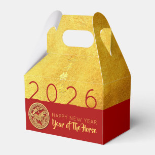 Red Gold Horse papercut 2026 PFBG Favour Box