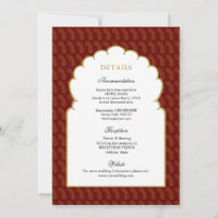 Red & Gold Indian wedding Details 