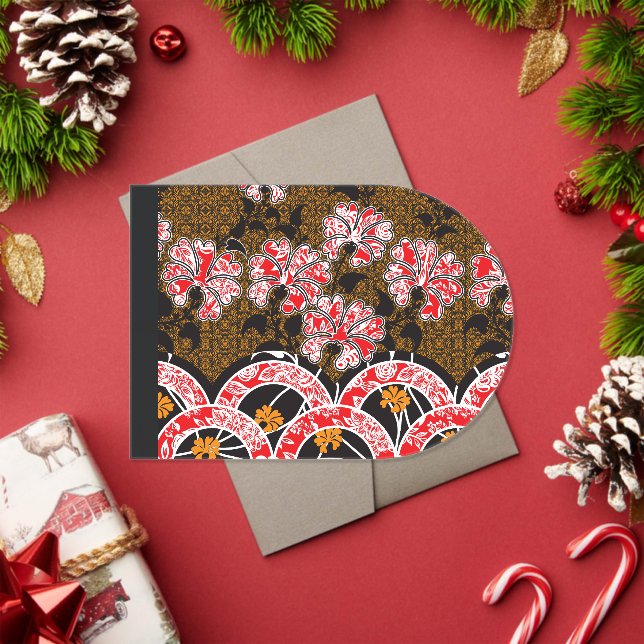 Red & Gold Japanese Luxe Acrylic Invitation (Insitu (Holiday))