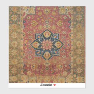 Red Gold Kashan Carpet Rug Persian Asian
