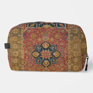 Red Gold Kashan Carpet Rug Persian Asian Dopp Kit