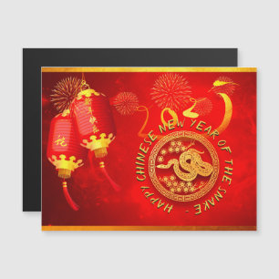 Red Gold Lanterns Chinese Snake paper-cut 2025 MG