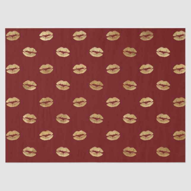 Red Gold Lips           Tissue Paper (Front)
