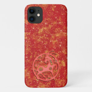 Red Gold Lunar Chinese New Year Zodiac Goat iPhone 11 Case