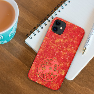 Red Gold Lunar Chinese New Year Zodiac Ox iPhone 11 Case