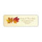 Red & gold maple leaves Return Address label