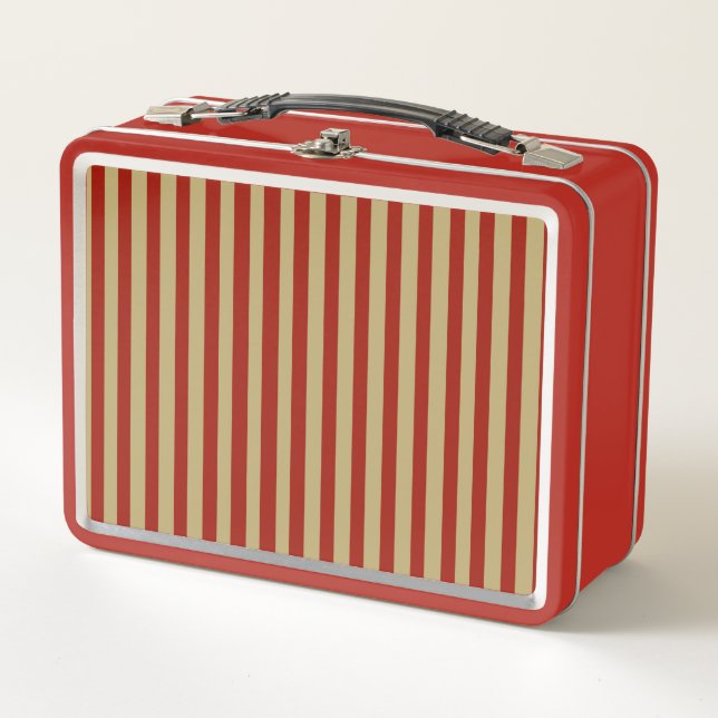 Red Gold Metal Lunch Box (Front)