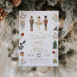 Red gold Nutcracker ballerina kids birthday party Invitation<br><div class="desc">Red gold Nutcracker ballerina kids birthday party Invitation
Matching items are available.</div>