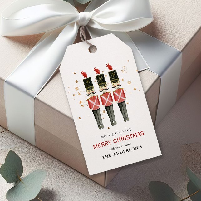 Red & Gold Nutcracker Christmas Gift Tags (Creator Uploaded)