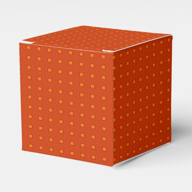 Red Gold Patterned> Favour Box (Front Side)