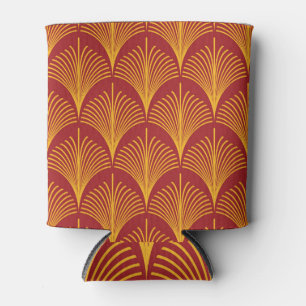 Red Gold Peacock: Art Deco. Can Cooler