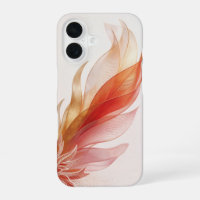 Red Gold Phoenix Feather Abstract Art iPhone 16 Ca