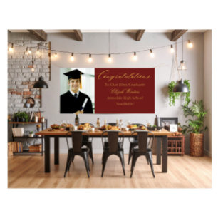 Red Gold Photo High School/College Graduate  Banner