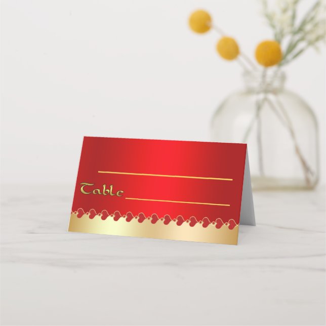 Red-gold Place Card (Front)