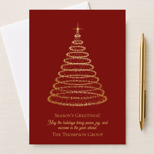 Red Gold Professional Corporate Holiday Greeting (Red Gold Professional Corporate Holiday Greeting)