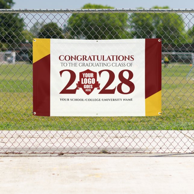 Red Gold School College Graduating Class Banner (Insitu)