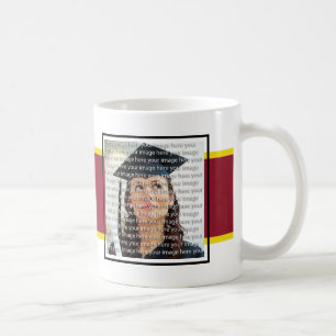 Red & Gold School Graduation Photo Collage Mugs