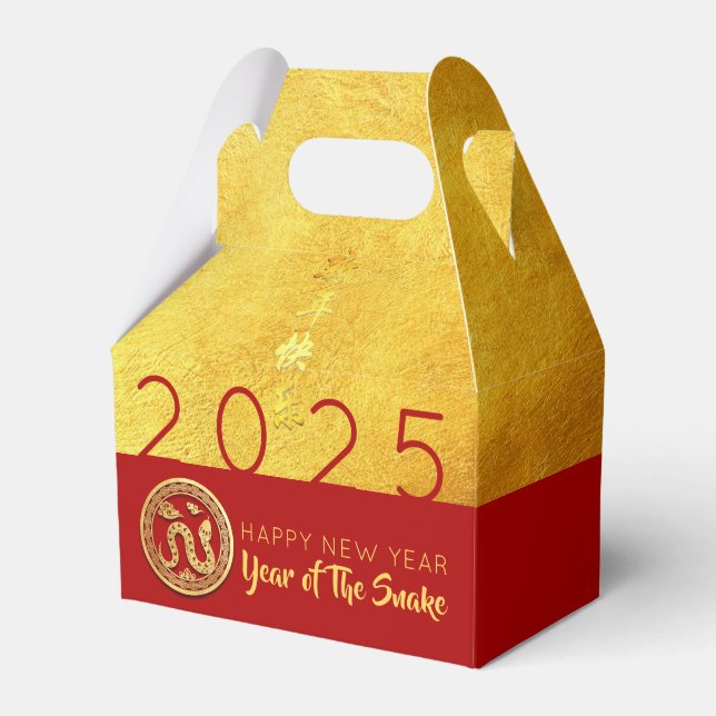 Red Gold Snake papercut 2025 PFBG Favour Box (Front Side)