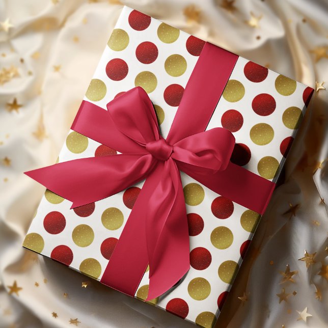 Red Gold Sparkly Festive Christmas Wrapping Paper (Creator Uploaded)