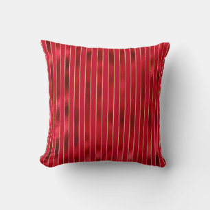 Red/Gold Striped Cushion