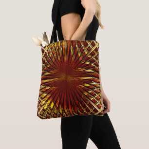 Red gold strong thorns looking puffed or inflated tote bag