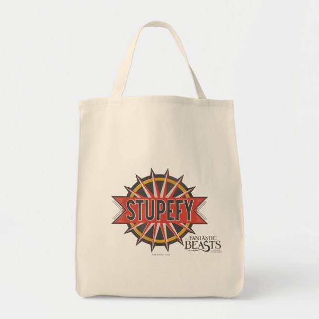 Red & Gold Stupefy Spell Graphic Tote Bag (Front)