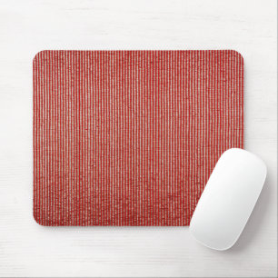 Red & Gold Thin Vertical Stripe Fabric Texture Mouse Mat