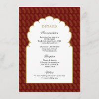 Red & Gold Traditional Indian wedding details