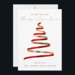 Red Gold Tree 2024 Calendar Merry Christmas Holiday Card<br><div class="desc">Stylish Red Gold Tree 2024 Calendar Merry Christmas is in a stylish set handwritten style script. With a handy 2024 calendar on the back for your recipients and Happy New Year greeting.</div>