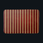 Red & Gold Vertical Stripes Striped Pattern Bath Mat<br><div class="desc">Custom bath mat.</div>