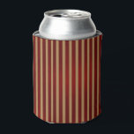 Red & Gold Vertical Stripes Striped Pattern Can Cooler<br><div class="desc">Customise with or without text. Matching items available.</div>