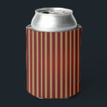 Red & Gold Vertical Stripes Striped Pattern Can Cooler<br><div class="desc">Customise with or without text. Matching items available.</div>