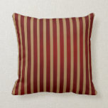 Red & Gold Vertical Stripes Striped Pattern Cushion<br><div class="desc">Custom pillow</div>