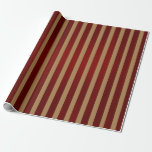 Red & Gold Vertical Stripes Striped Pattern Party Wrapping Paper<br><div class="desc">custom wrapping paper</div>