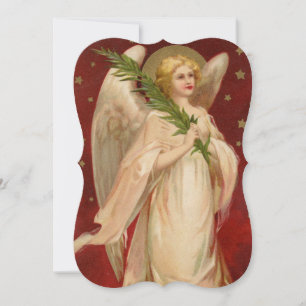 Red Gold Victorian Christmas Angel