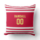 Red, Gold & White Football Team Personalised