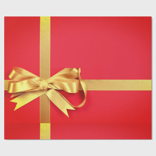 Red Gold Wrapping Paper