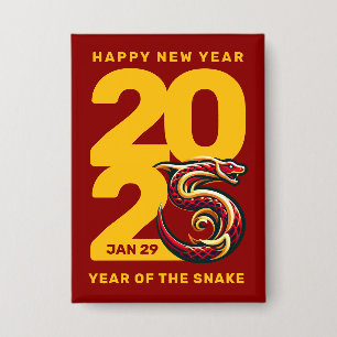 Red Gold Year of the Snake 2025