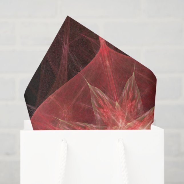 Red Gold Yellow Geometric Star Decoupage Tissue Paper (Gift Bag)