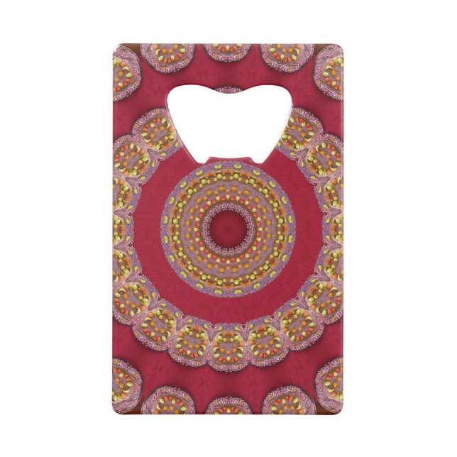 Red Gold Yellow rosettes Mandala (Back)