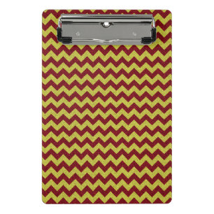 Red & Gold Zig Zag Glitter Mini Clipboard