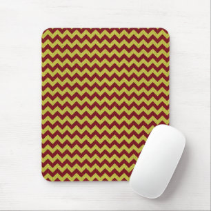 Red & Gold Zig Zag Glitter Mouse Mat