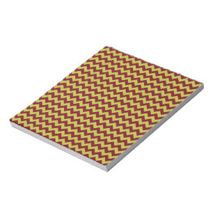 Red & Gold Zig Zag Glitter Notepad
