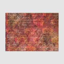 Red Golden Autumn Ephemera Pattern