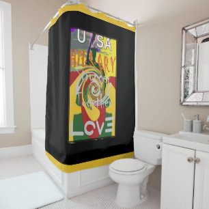 Red golden green beautiful amazing Rasta colours Shower Curtain